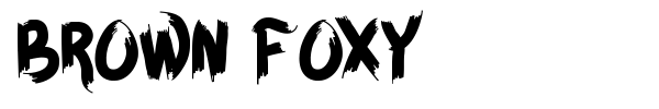 Brown Foxy font preview